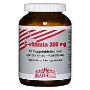C-vitamin med acerola smag 300 mg - 90 tab - Health Care